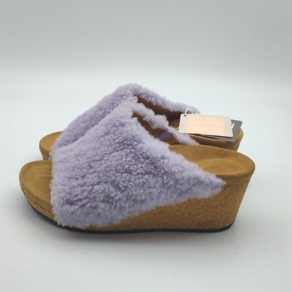 NWT BIRKENSTOCK NAMIKA TEDDY WEDGE IN LILAC EU 38 $170 - Picture 6 of 13